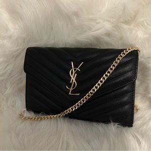 Black wallet on chain